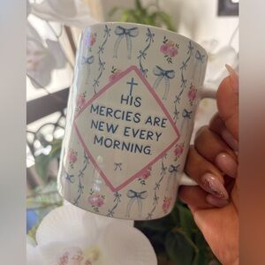 Inspirational quote Mug:HIS MERCIES ARE NEW EVERY MORNING 🎀 large 20oz